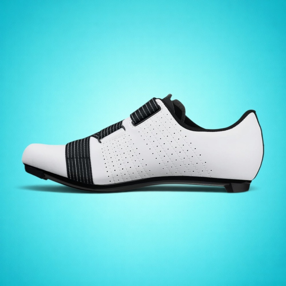 New Fizik Tempo Powerstrap R5 Cycling Shoes, White/Black, Size: US 8.75, EU 41.5